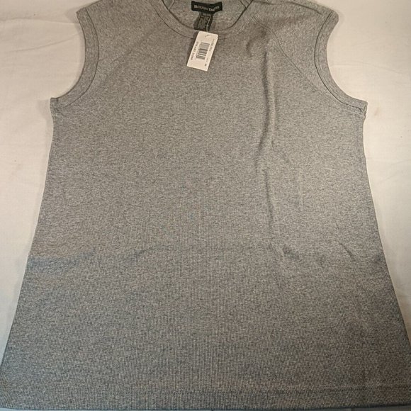 NWT Rough Dress Grey Sleeveless Shirt Tank Top Mens 2XL XXL Ribbed Wife Beater - Picture 1 of 7